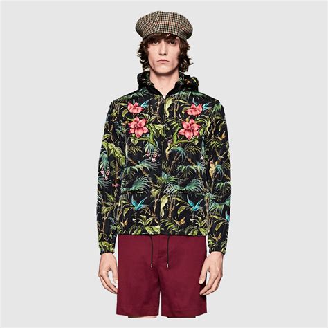 gucci tropical print jacket|Gucci jackets for men.